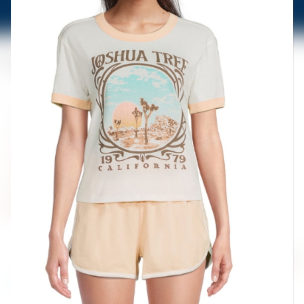 Joshua Tree Women's Ringer Tee and Shorts Lounge Size 2X